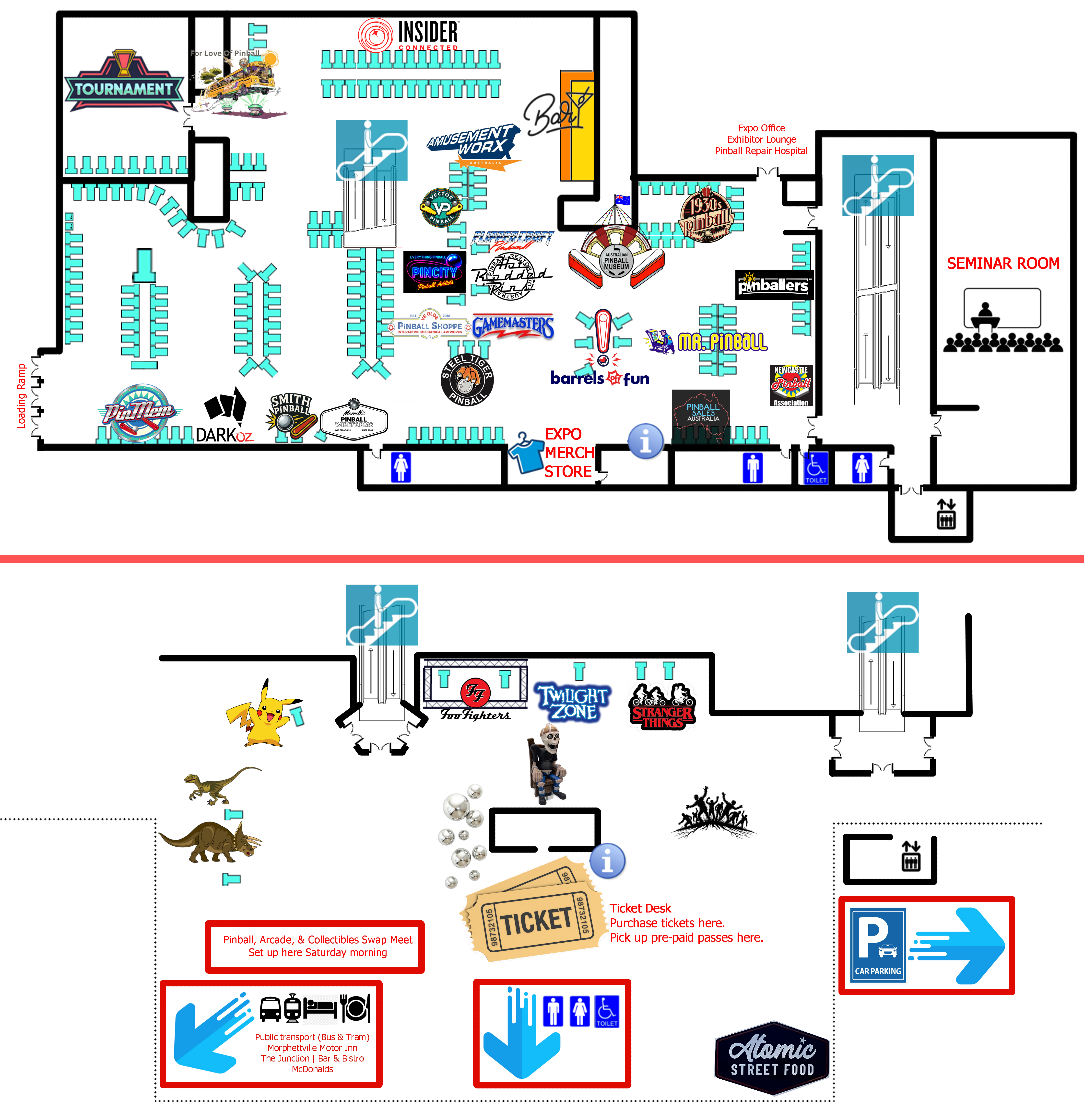 Australian Pinball Expo 2026 Floor Plan